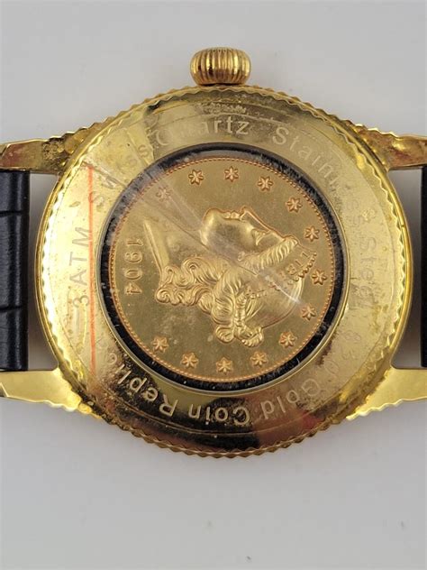 croton 1904 20 gold coin replica watch|Men’s Croton $20 Gold Coin Replica Wrist Watch .